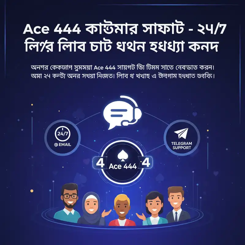 Ace 444 কাস্টমার সাপোর্ট এবং ২৪/৭ লাইভ চ্যাট