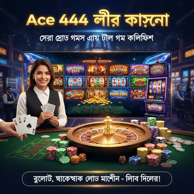 Ace 444 লাইভ ক্যাসিনো এবং স্লট গেম ব্যানার